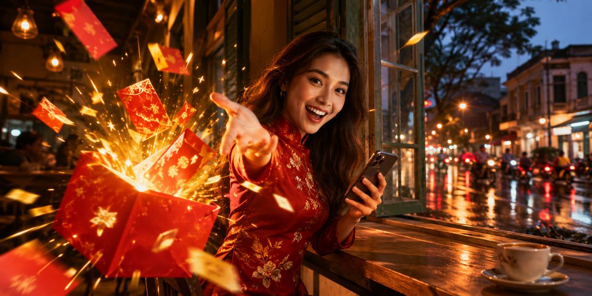 Người chơi tại TP. Hồ Chí Minh nhận bonus phong bao đỏ trong quán cà phê – ưu đãi VIP dịp lễ
